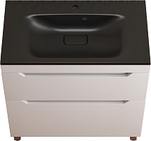 Style Line Тумба с кварцевой раковиной антрацит Остин 80 белая матовая